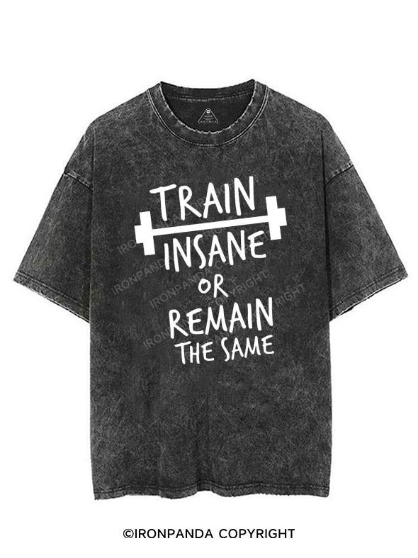 TRAIN INSANE OR REMAIN THE SAME VINTAGE GYM SHIRT