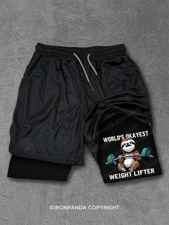 World's Okayest Weight Lifter Performance Training Shorts