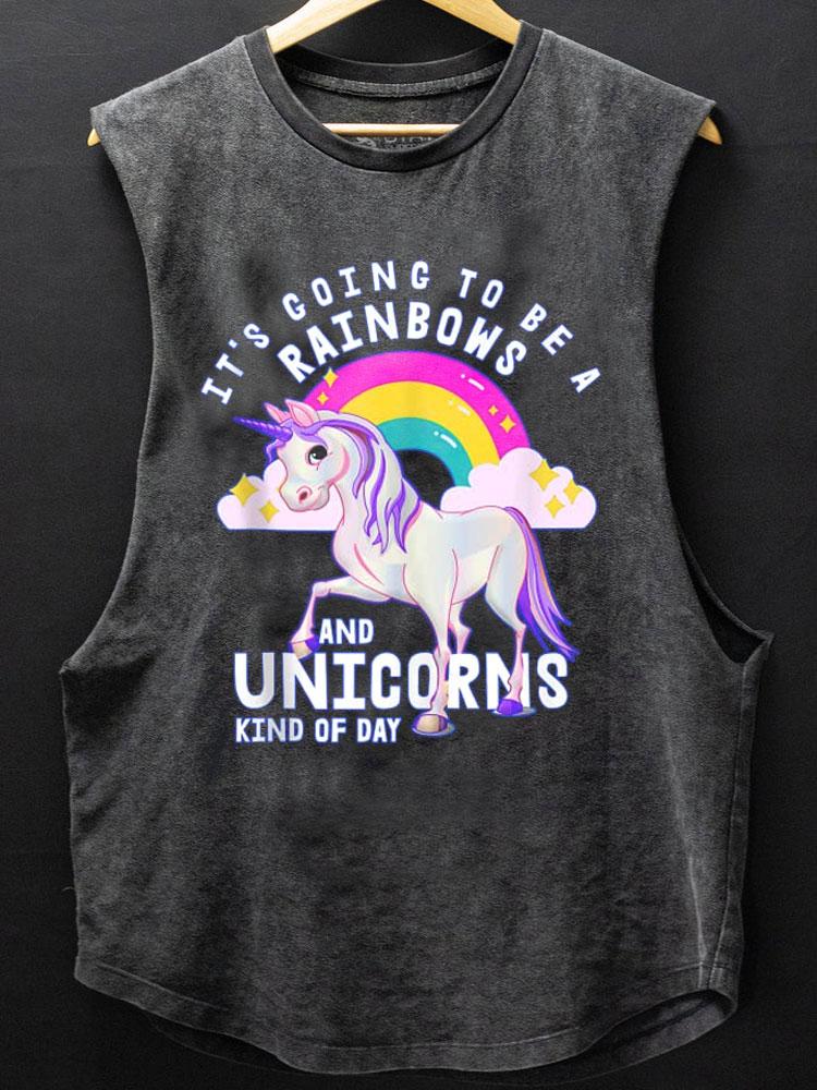 It's Going to be a Rainbows and Unicorns Scoop Bottom Cotton Tank