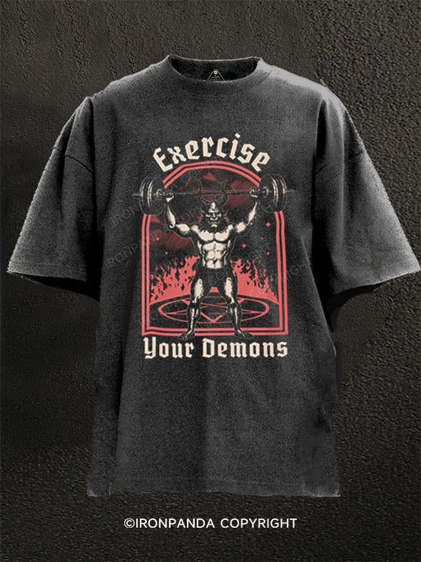 Exercise Your Demons Washed Gym Shirt