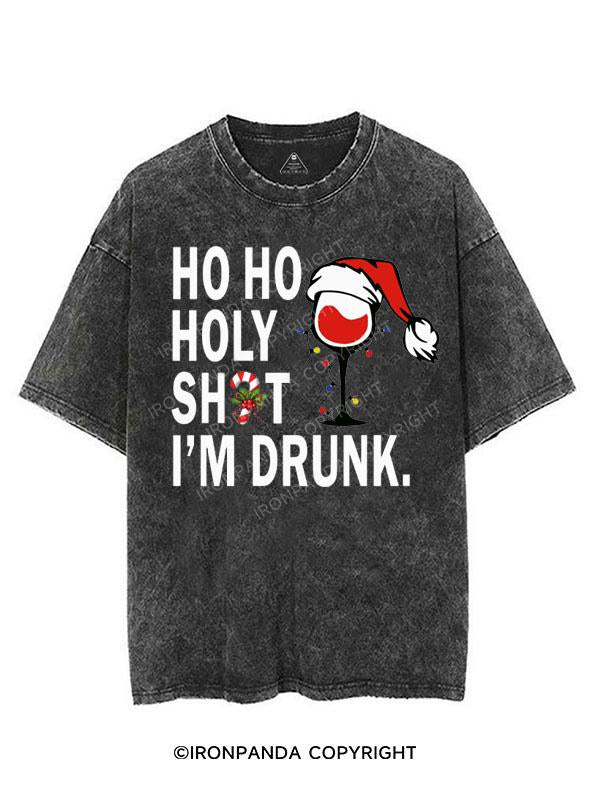 HO HO HOLY SHIT I'M DRUNK VINTAGE GYM SHIRT