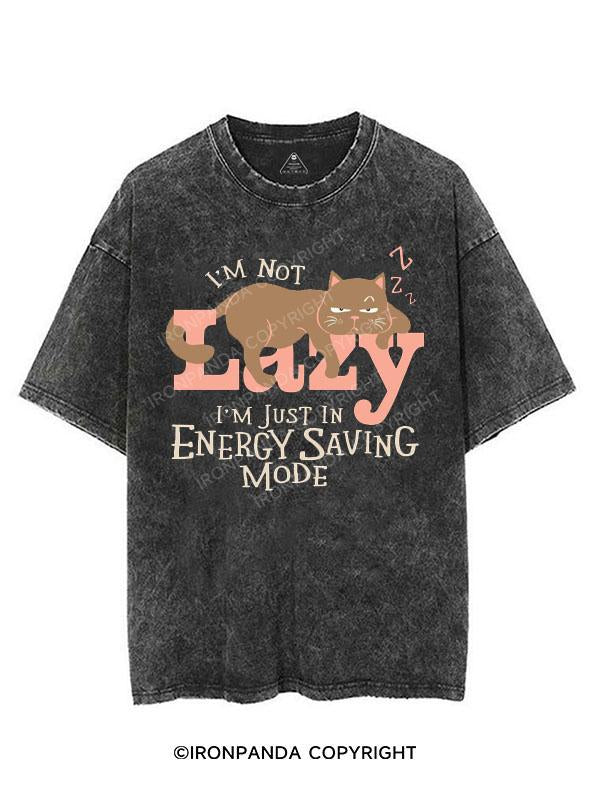 I'M NOT LAZY I'M JUST IN ENERGY SAVING MODE VINTAGE GYM SHIRT