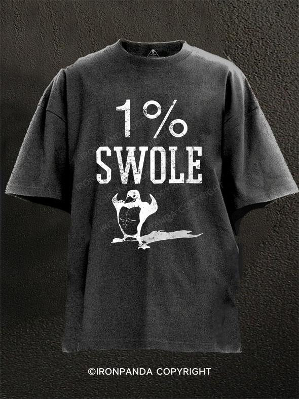 1% swole Washed Gym Shirt