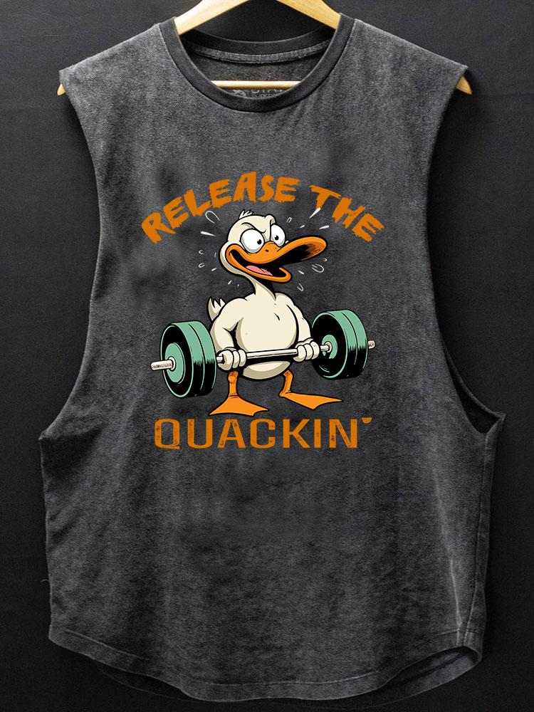 RELEASE THE QUACKIN' SCOOP BOTTOM COTTON TANK