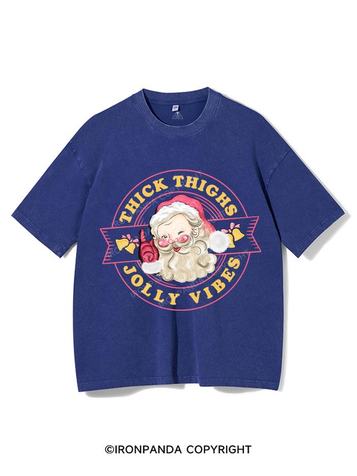 THICK THIGHS JOLLY VIBES VINTAGE GYM SHIRT