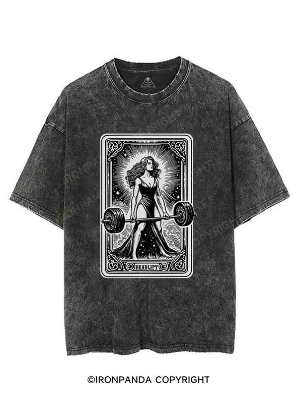 Deadlift Tarot Card VINTAGE GYM SHIRT