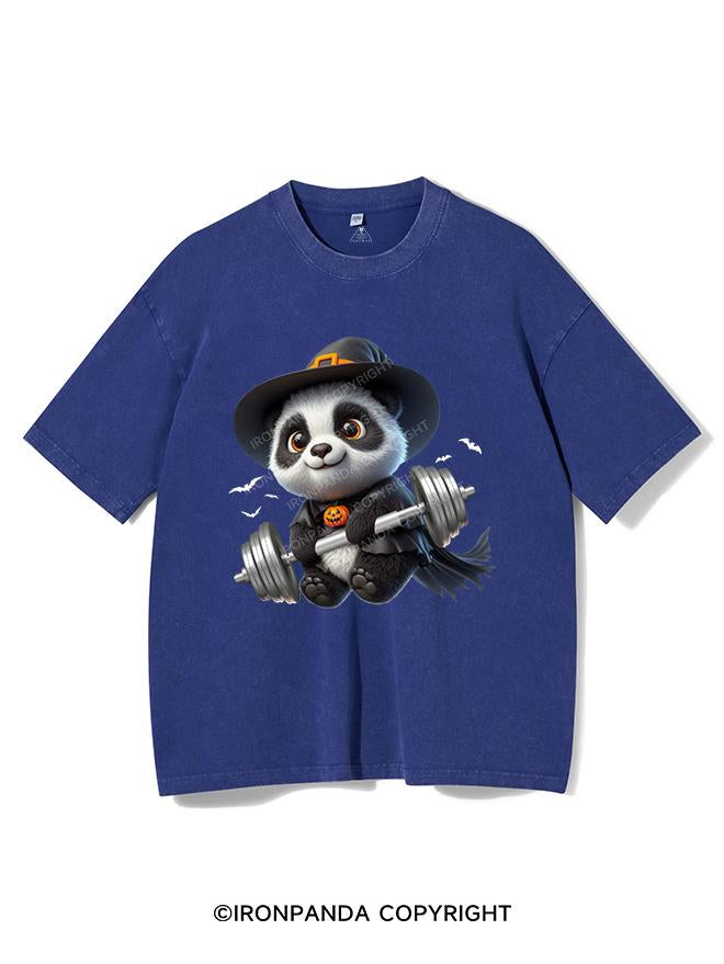 HALLOWEEN PANDA VINTAGE GYM SHIRT