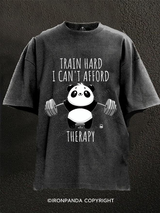 Strength Training Panda Washed Gym Shirt