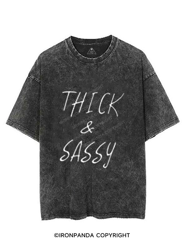 THICK AND SASSY  VINTAGE GYM SHIRT