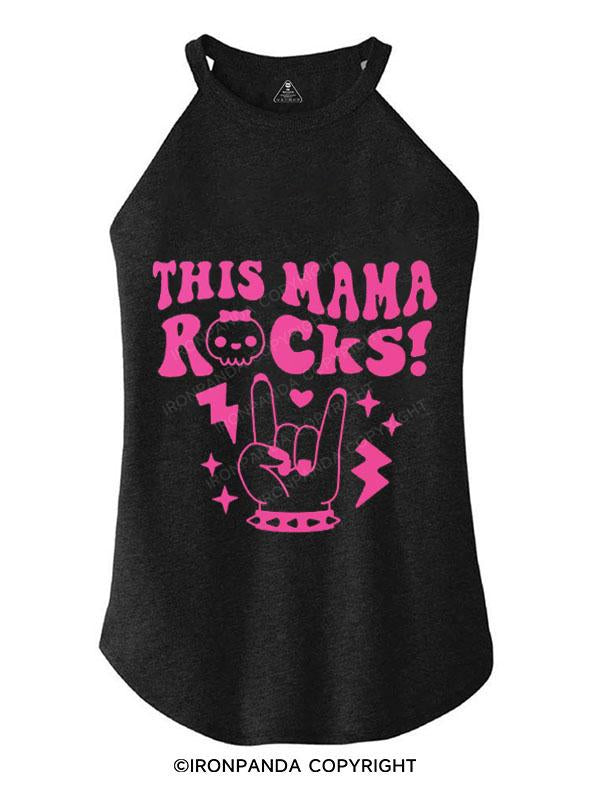 THIS MAMA ROCKS TRI ROCKER COTTON TANK