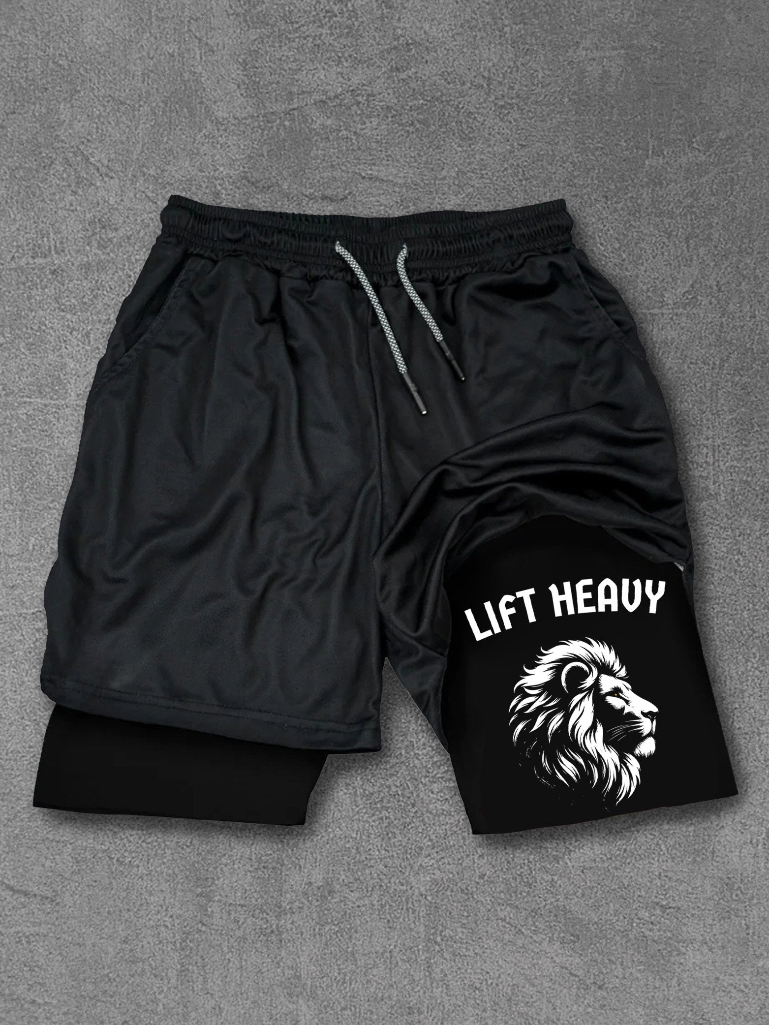 lift heavy lion Performance Training Shorts