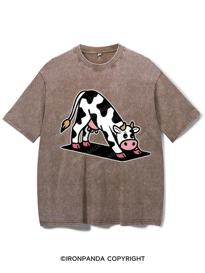 ZEN COW IN THE FLOW VINTAGE GYM SHIRT