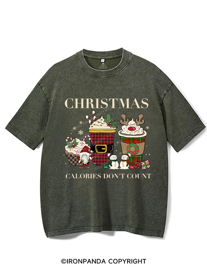 CHRISTMAS CALORIES DON'T COUNT VINTAGE GYM SHIRT