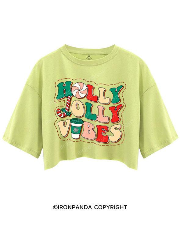 HOLLY JOLLY VIBES CROP TOPS