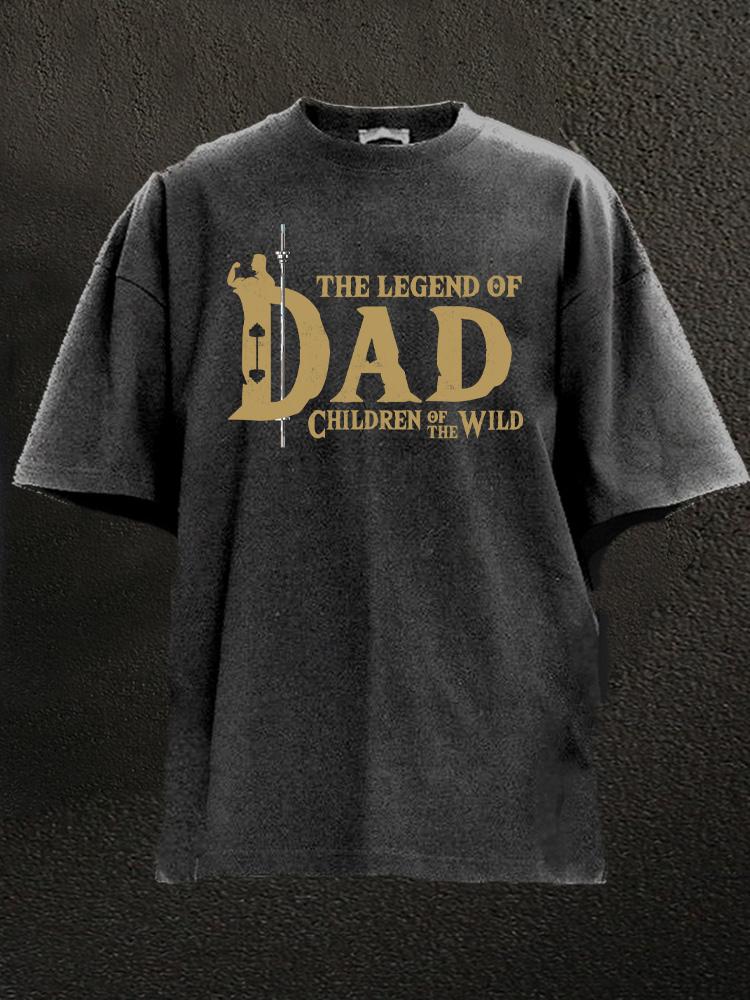 The Legend Of Dad Washed Gym Shirt