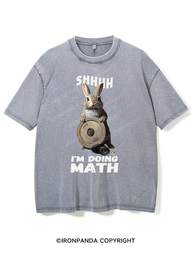 SHHHH I'M DOING MATH VINTAGE GYM SHIRT