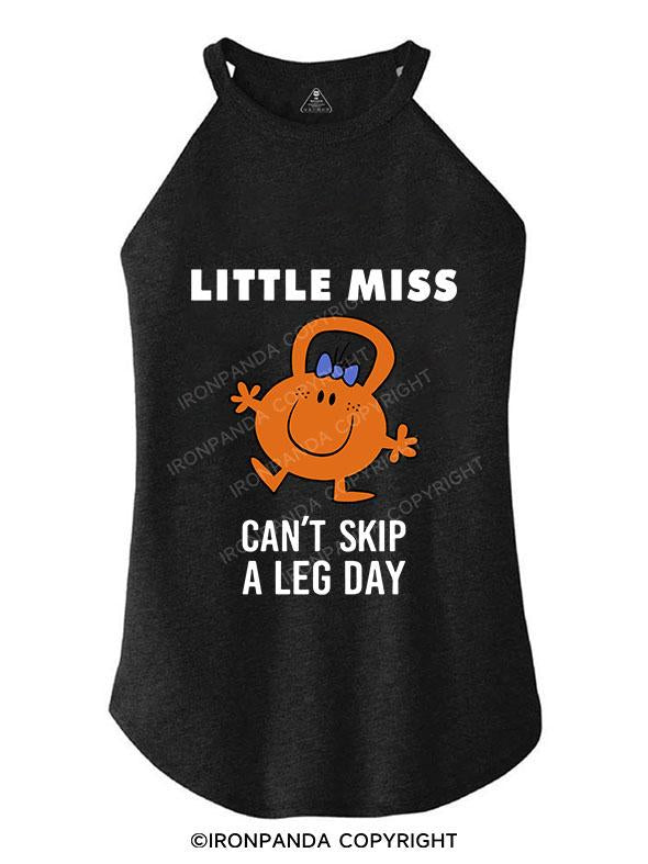 Little Miss Don't Skip a Leg Day TRI ROCKER COTTON TANK