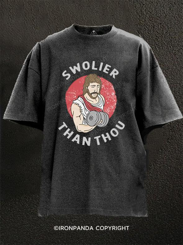 swolier than thou Washed Gym Shirt