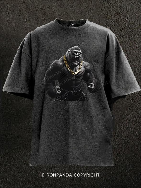 Muscle gorilla Washed Gym Shirt