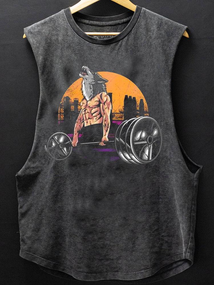 Wolf Gym Scoop Bottom Cotton Tank