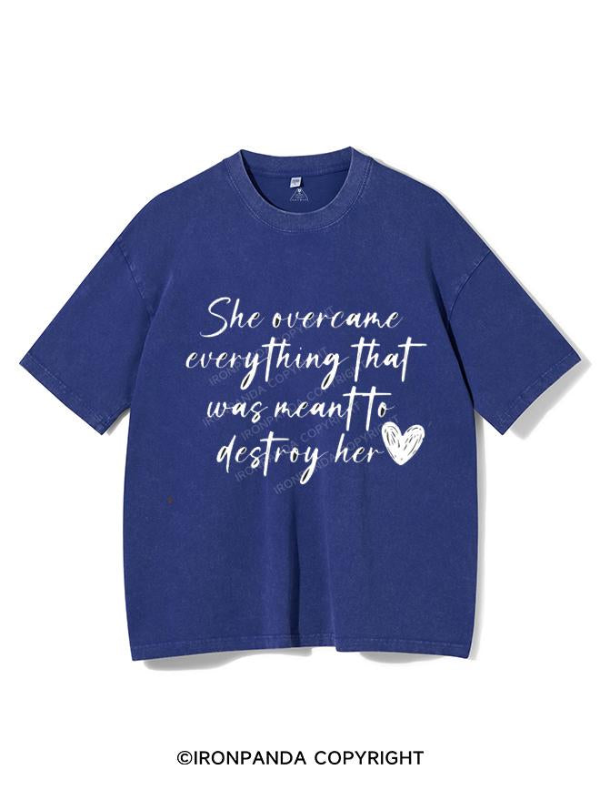 SHE OVERCAME EVERYTHING  VINTAGE GYM SHIRT