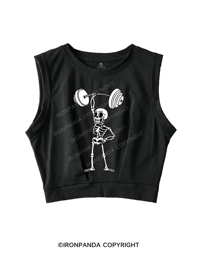 LIFTING SKELETON SLEEVELESS CROP TOPS