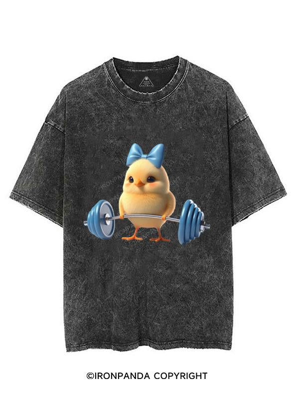 CUTE CHICK LIFTING VINTAGE GYM SHIRT