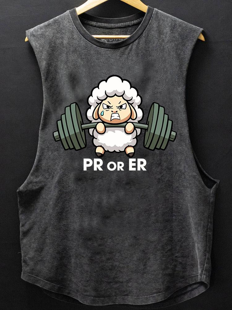 pr or er sheep Deadlift SCOOP BOTTOM COTTON TANK