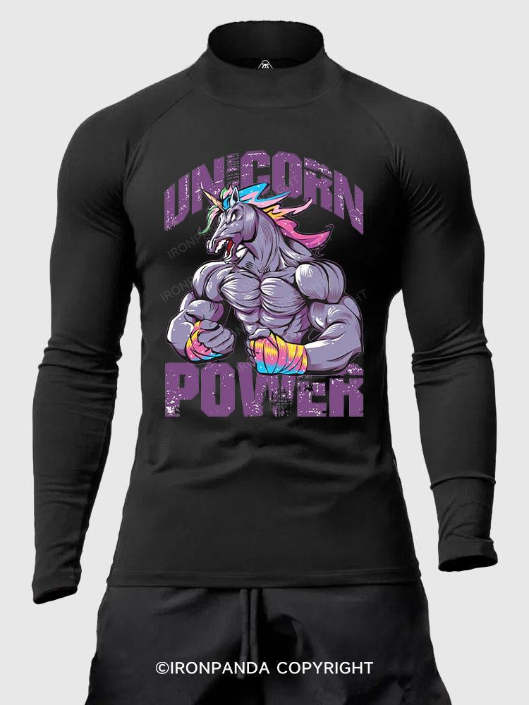 unicorn power Men's Fitted Mock