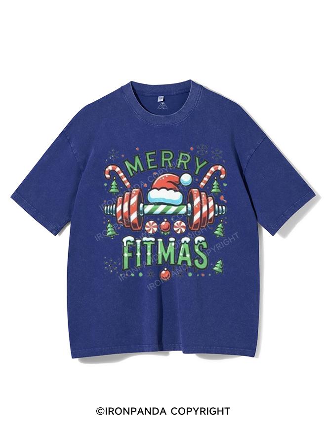 MERRY FITMAS VINTAGE GYM SHIRT