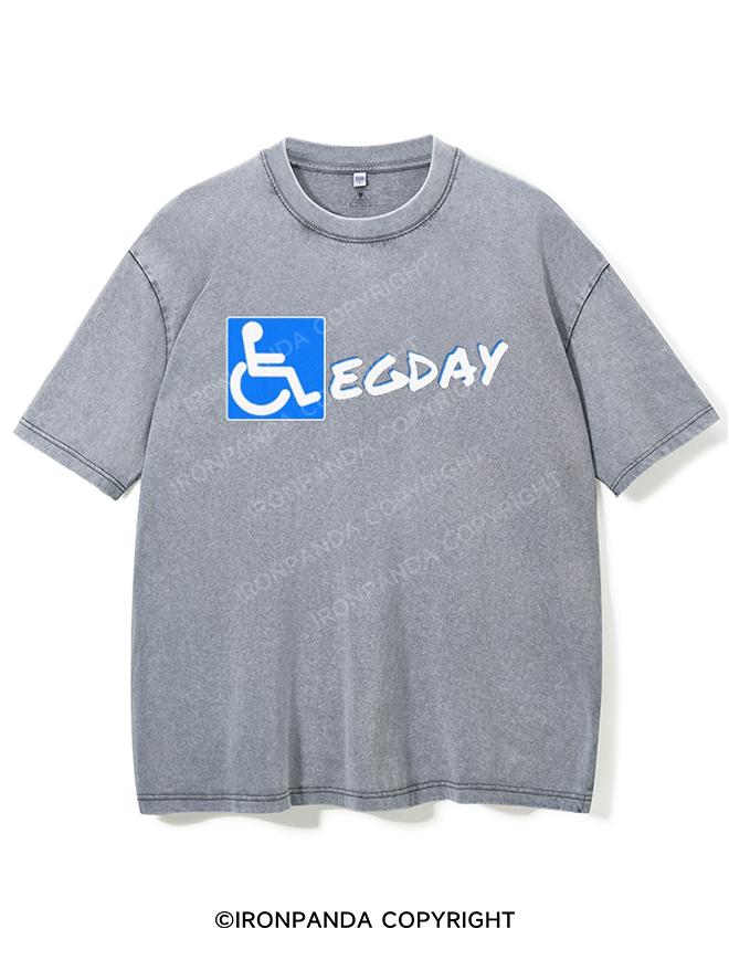 LEGDAY DISABLED SIGN Washed Gym Shirt