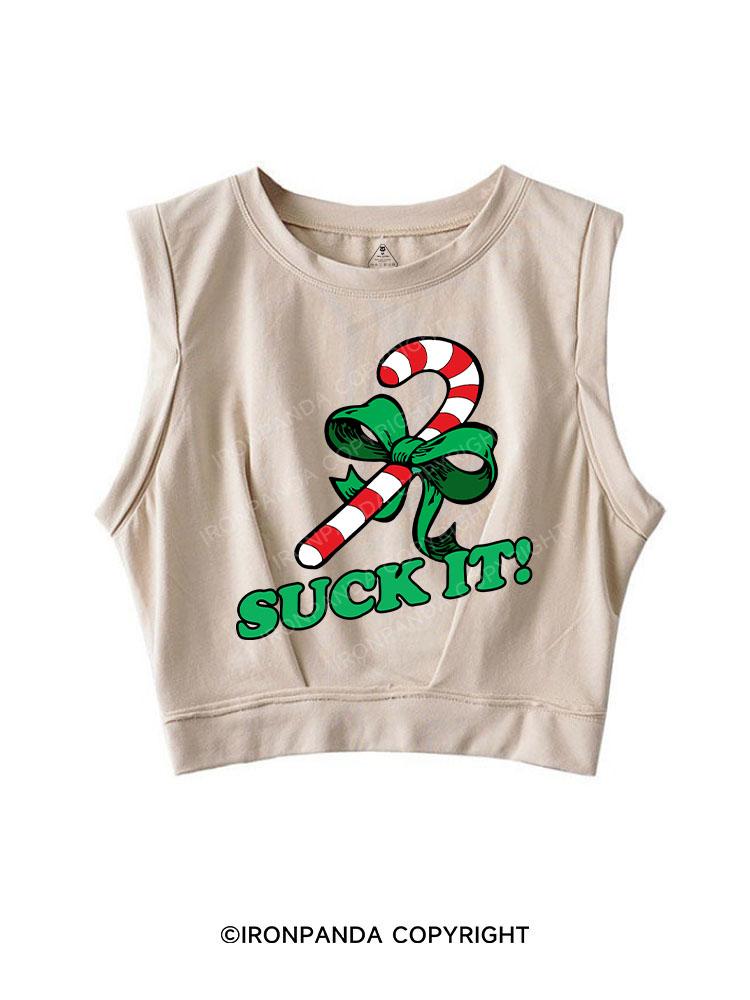 SUCK IT!  SLEEVELESS CROP TOPS