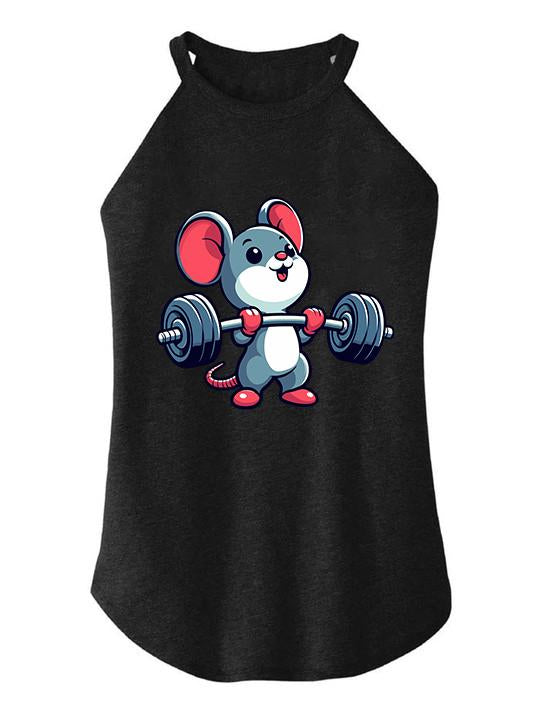 mouse weightlifting TRI ROCKER COTTON TANK