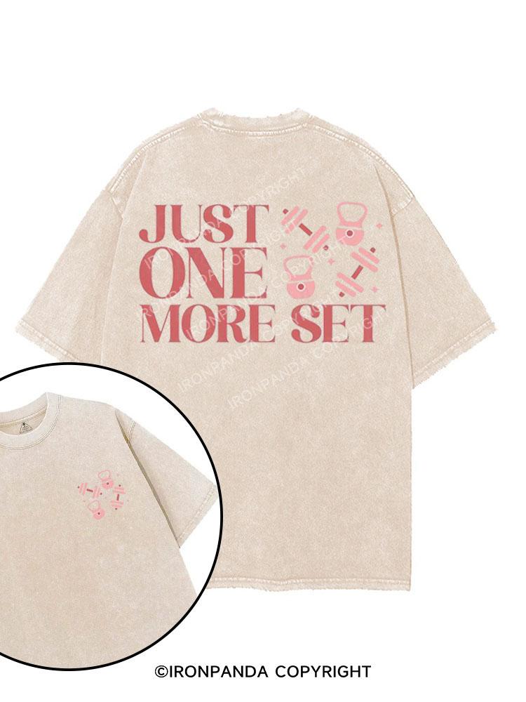 JUST ONE MORE SET printed Gym Shirt