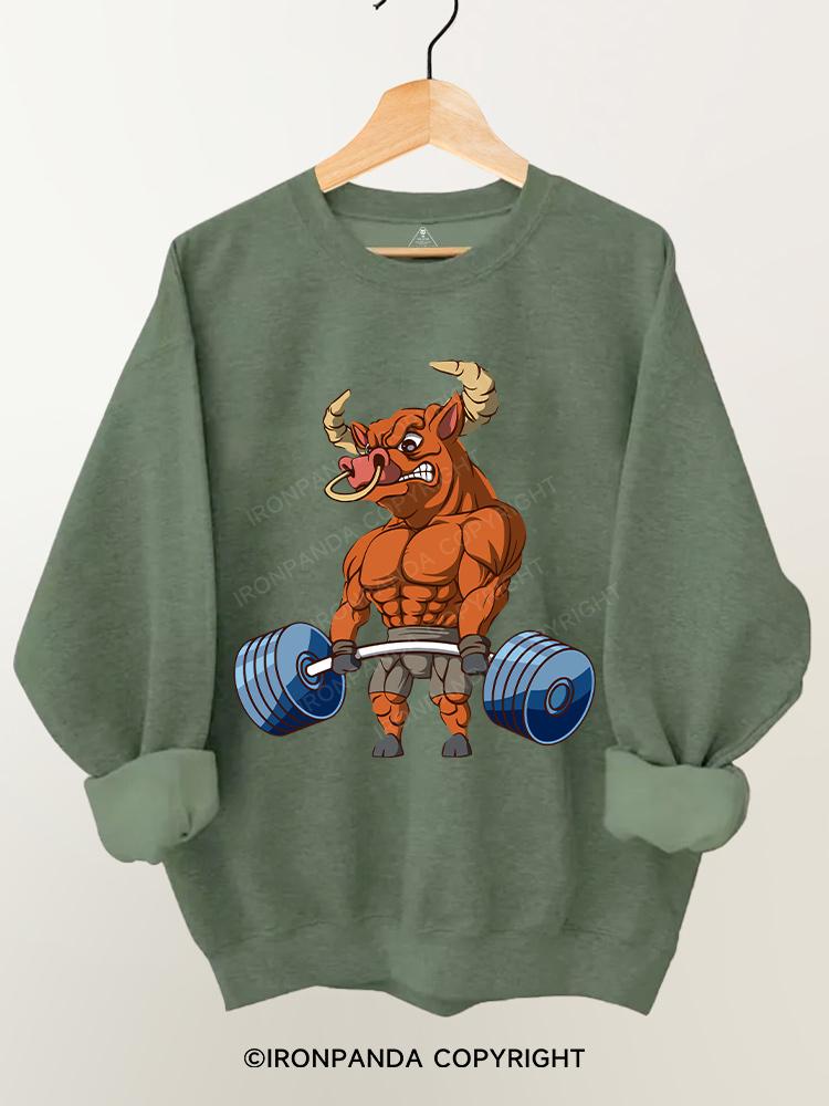 bull lifting Gym Sweatshirt