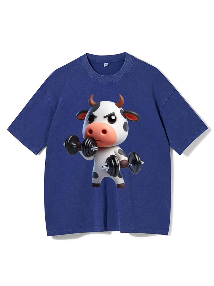 exercise cow Washed Gym Shirt