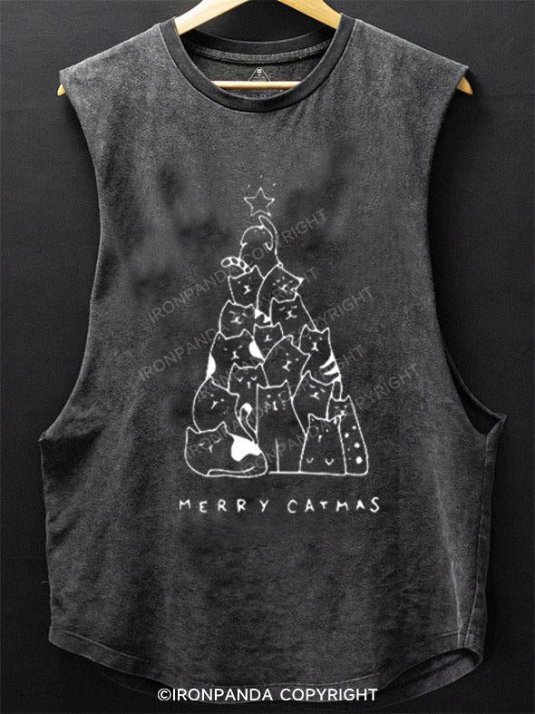 MERRY CATMAS SCOOP BOTTOM COTTON TANK