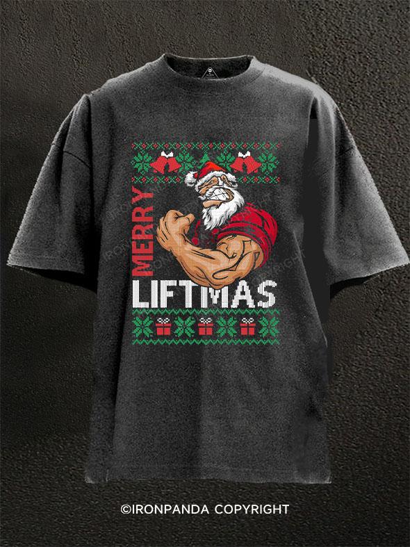 Merry Liftmas Washed Gym Shirt