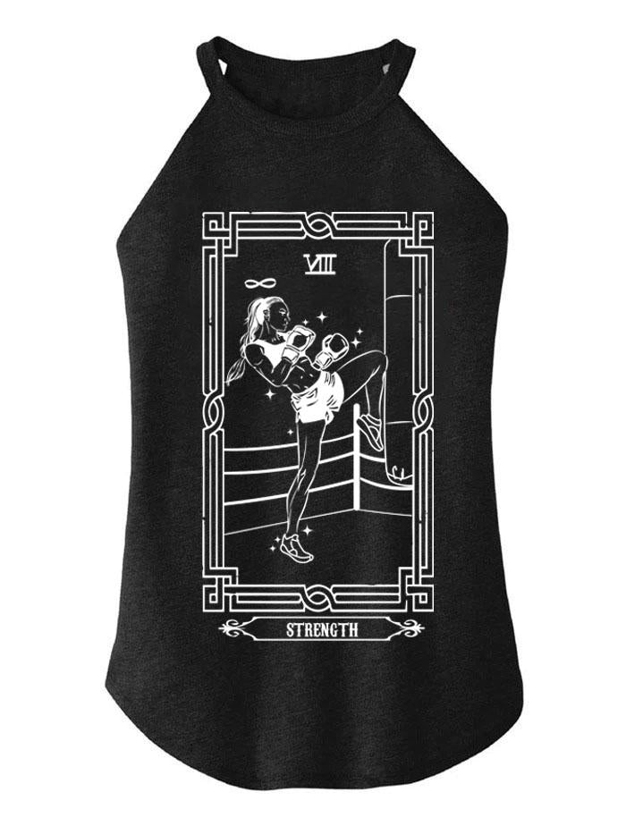 THE BOXING TAROT CARD TRI ROCKER COTTON TANK