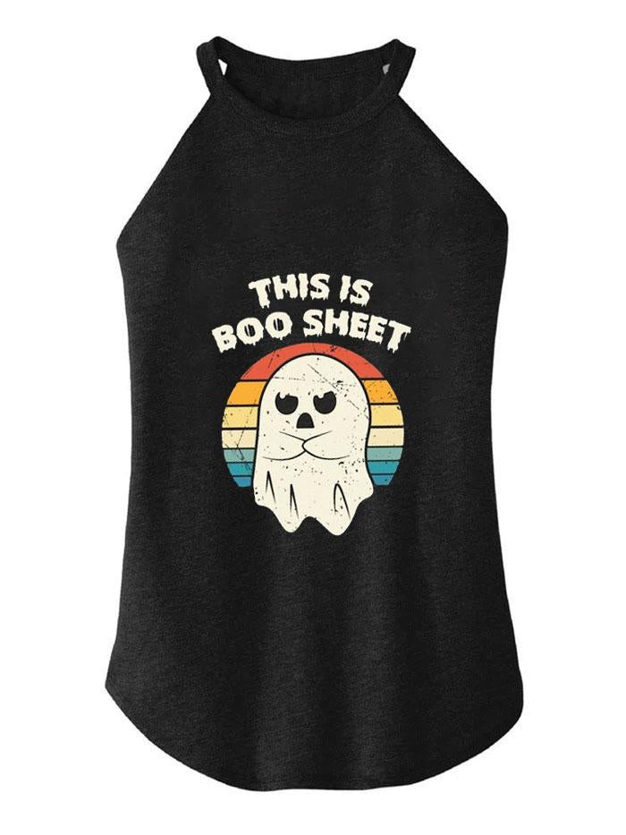 Funny Boo Sheet TRI ROCKER COTTON TANK