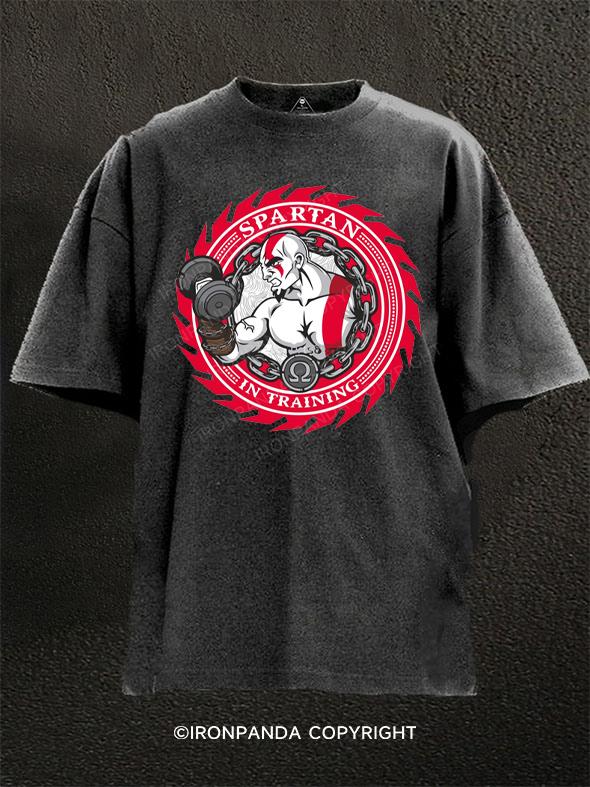 spartan in training Washed Gym Shirt