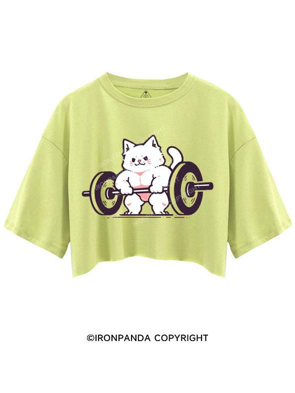 STRONG MUSCLE LIFTING CAT CROP TOPS