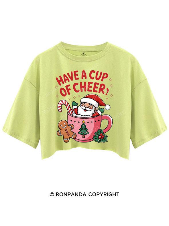 HAVE A CUP OF CHEER! CROP TOPS