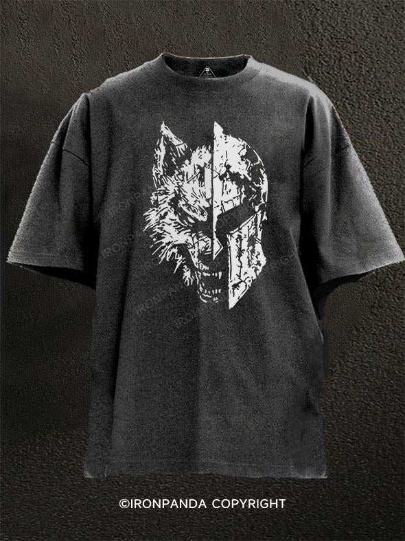 wolf warrior Washed Gym Shirt