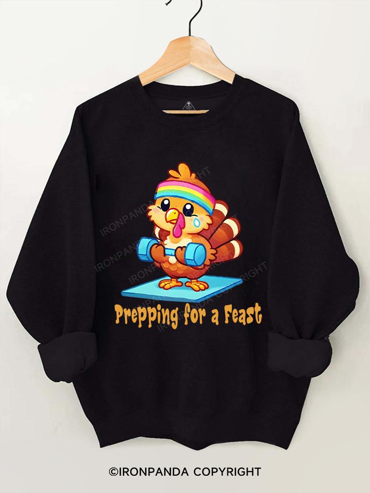 Fitness Turkey, Prepping for a Feast Gym Sweatshirt