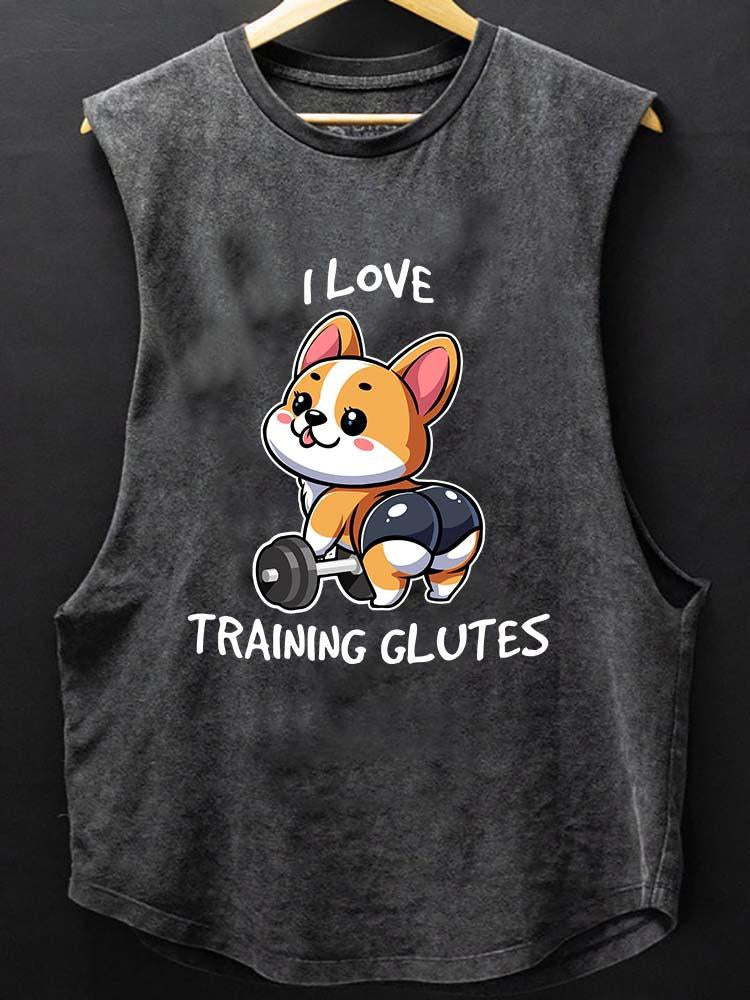 I LOVE TRAINING GLUTES SCOOP BOTTOM COTTON TANK