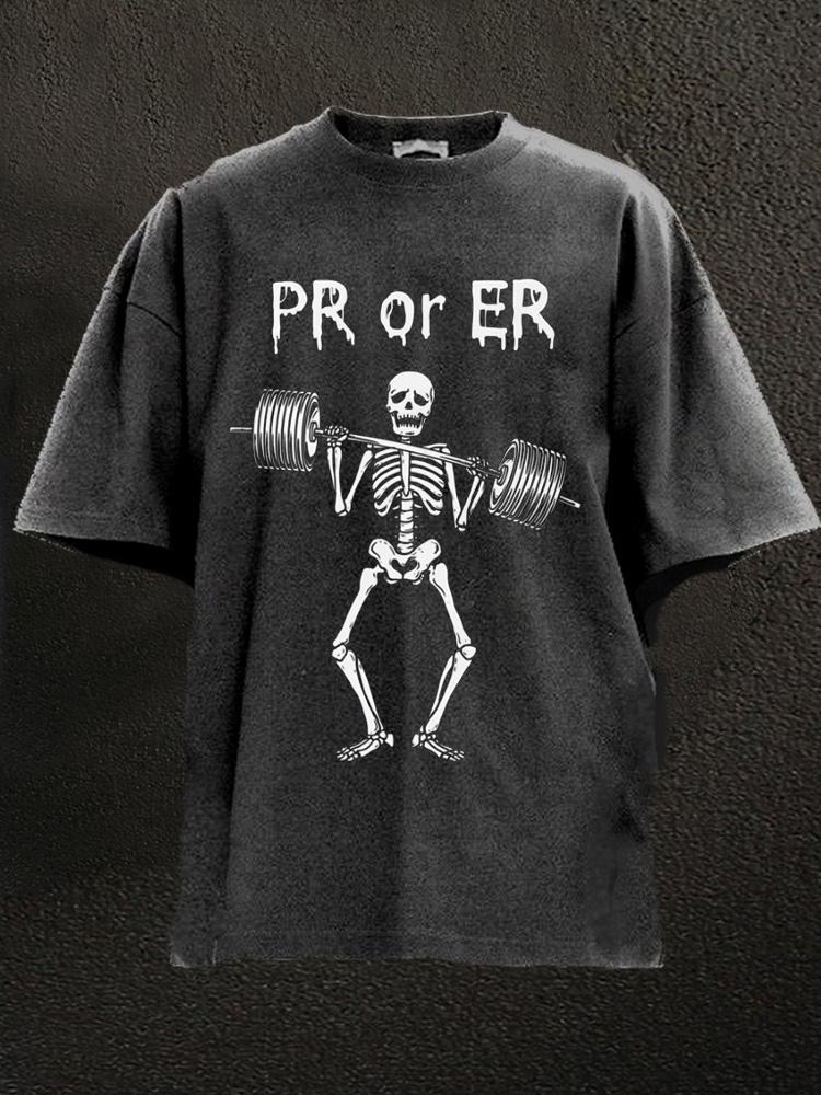 PR or ER Washed Gym Shirt