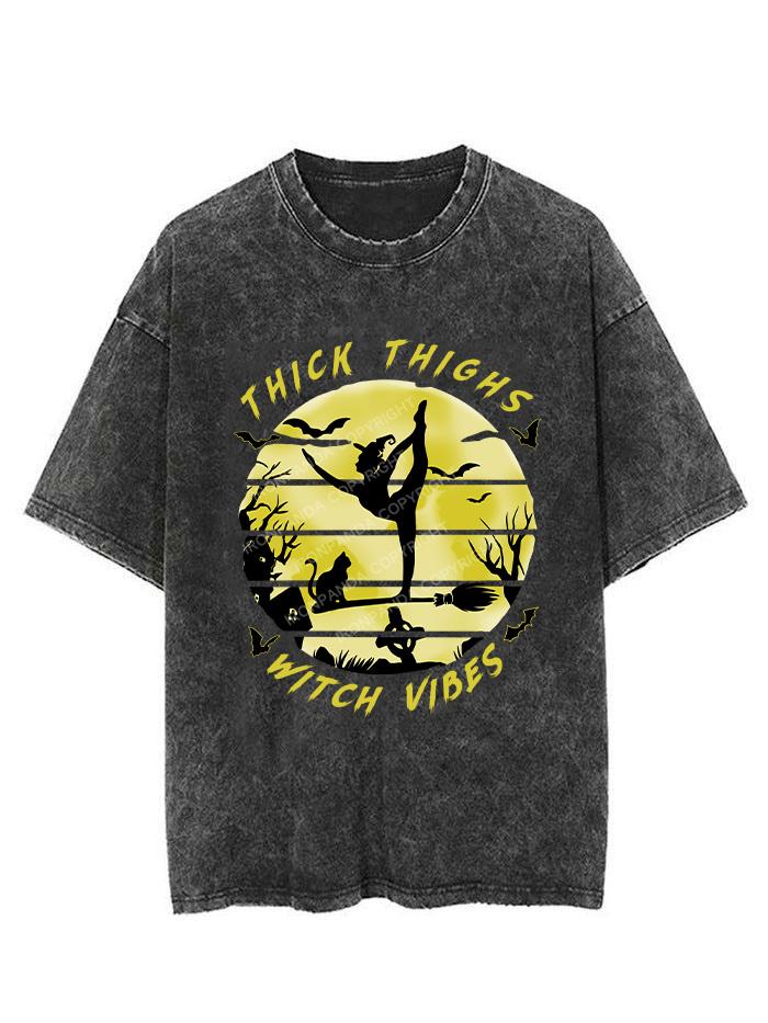 THICK THIGHS WITCH VIBES VINTAGE GYM SHIRT