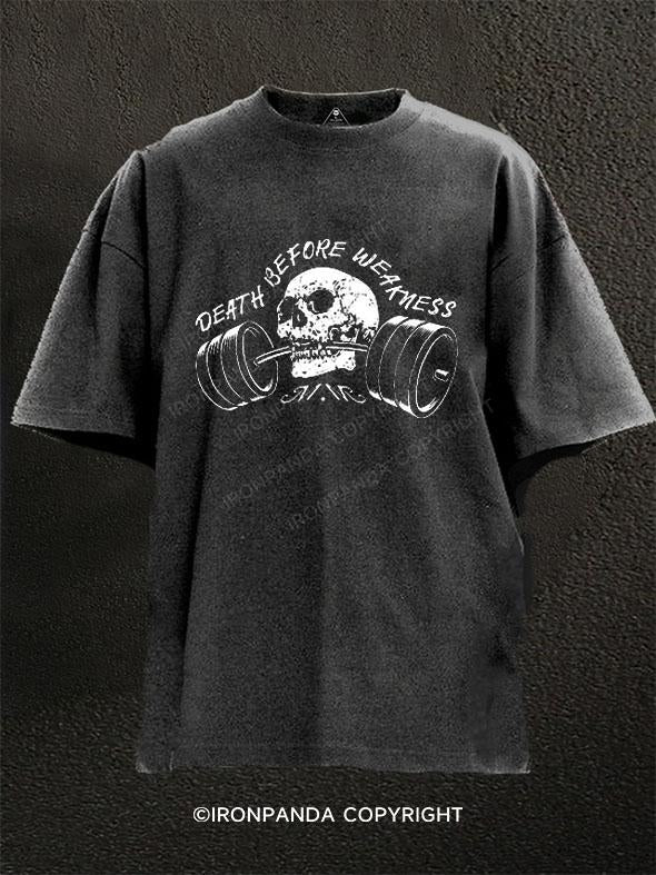 Death Before Weakness Washed Gym Shirt