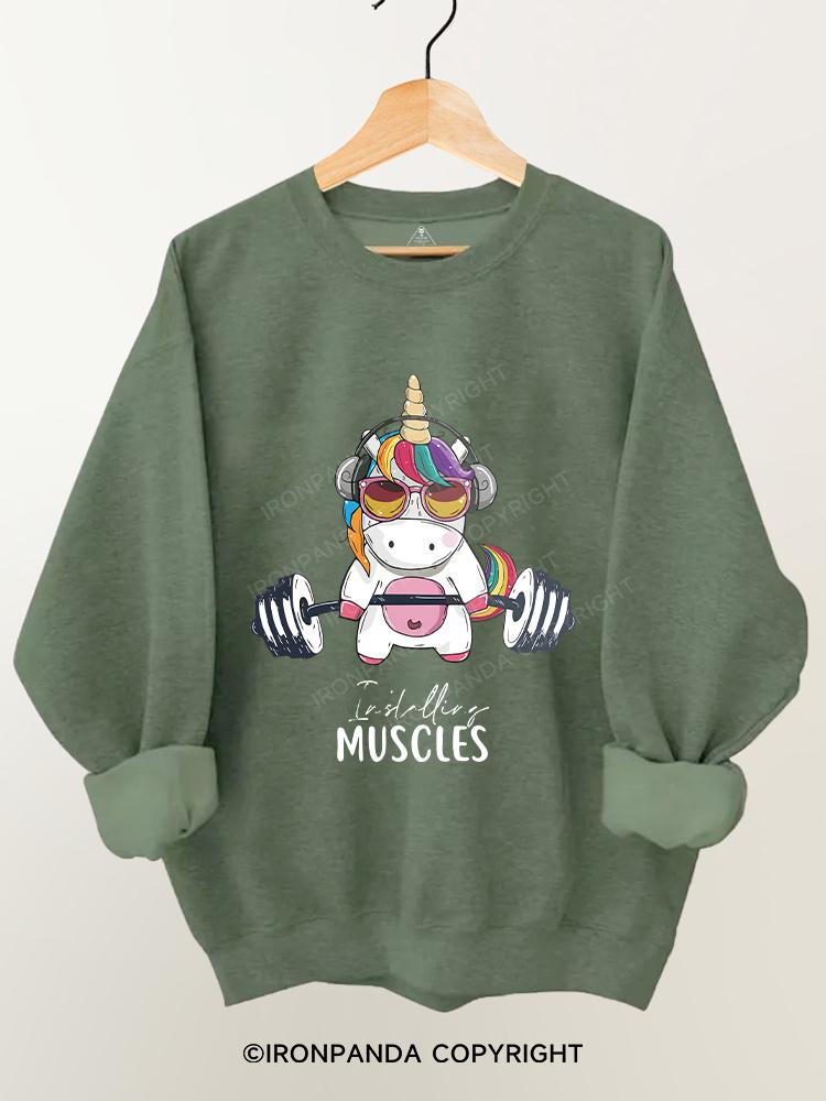 Muscular Unicorn Gym Sweatshirt